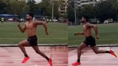 Watch: Shreyas Iyer goes full Usain Bolt mode; video goes viral