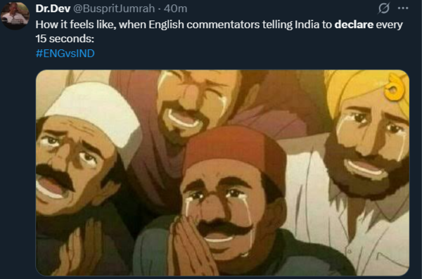 Memes break internet after England asked to chase 608